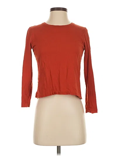 Pre-owned Madewell 3/4 Sleeve T-shirt In Red
