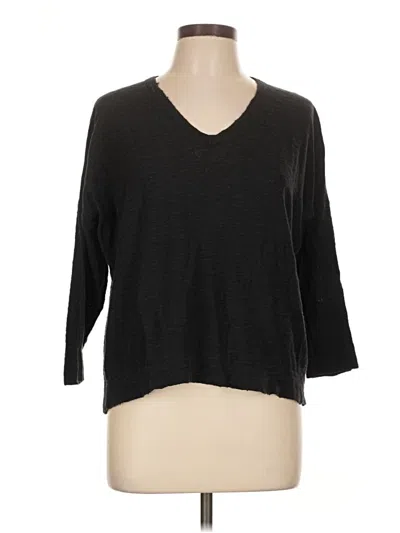 Pre-owned Madewell 3/4 Sleeve T-shirt In Black