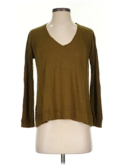 Pre-owned Madewell 3/4 Sleeve T-shirt In Brown