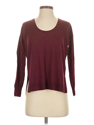 Pre-owned Madewell 3/4 Sleeve T-shirt In Burgundy