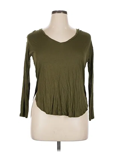 Pre-owned Madewell 3/4 Sleeve T-shirt In Green
