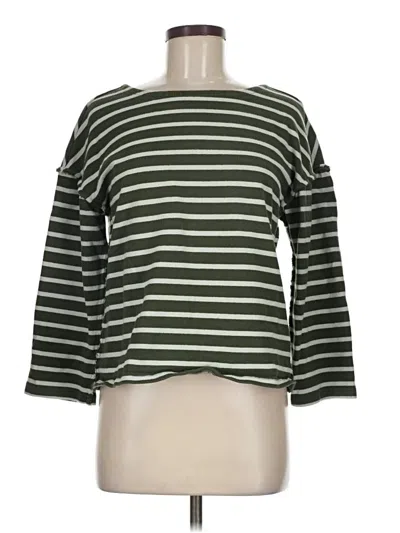 Pre-owned Madewell 3/4 Sleeve T-shirt In Green