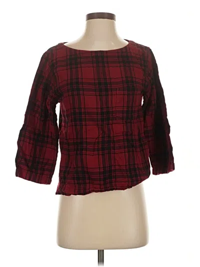 Pre-owned Madewell 3/4 Sleeve T-shirt In Red