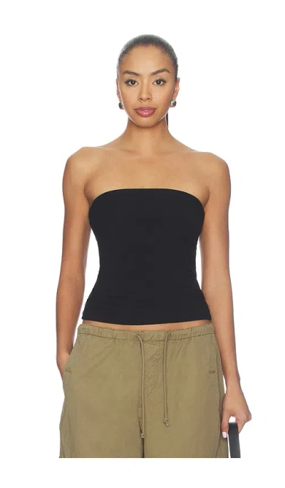 Madewell 90s Tube Top In 젯 블랙