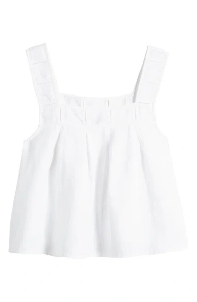 Madewell A-line Linen Top In Eyelet White