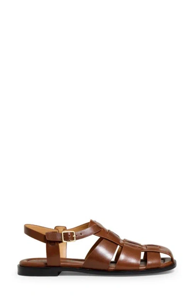 Madewell Adonia Fisherman Sandal In Dark Coffee