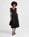 Madewell Airy Denim Circle Skirt In Black