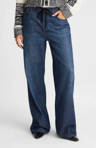Madewell Airy Denim Low Slung Baggy Jeans In Multi