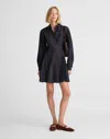 Madewell Airy Denim Seamed Shirtdress In Blue