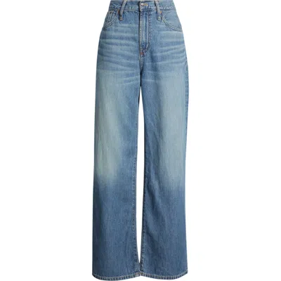 Madewell Airy Denim The Perfect Vintage High Waist Wide Leg Jeans In Blue