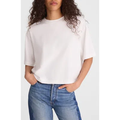 Madewell Allday Boxy Crop Cotton T-shirt In Red