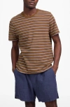 Madewell Allday Linen & Cotton T-shirt In Brown