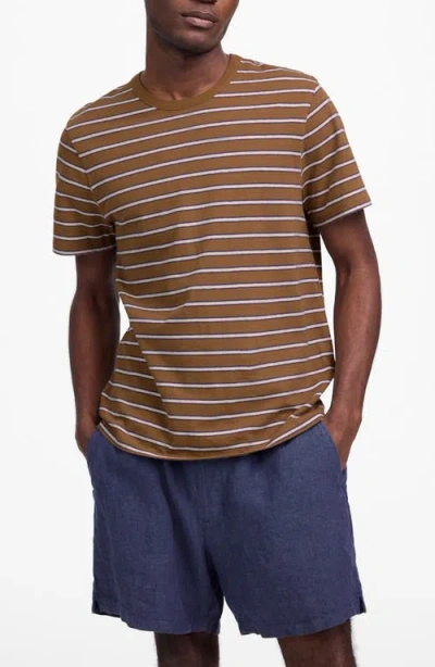 Madewell Allday Linen & Cotton T-shirt In Brown