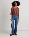 Madewell Alna Sweater Women's Ground Clove Cable-knit V-neck Pullover Red524 In Brown