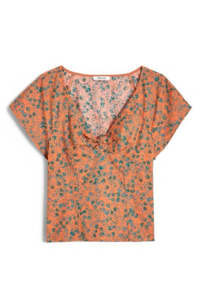 Madewell Amari Twist Detail Top In Sunset Haze