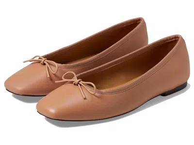 Madewell Anelise Ballet Flat Women's Warm Sand Leather Slip-on Zogg729 In Brown