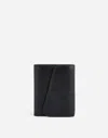 Madewell Angled Flap Trifold Wallet In Black