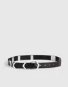 Madewell Fiora Metal Keeper Belt In Black