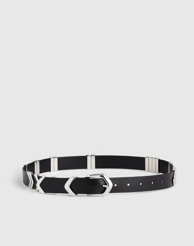 Madewell Angular Buckle Belt In Black