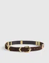 Madewell Angular Metal Belt In Brown
