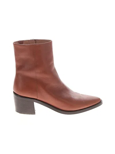Pre-owned Madewell Ankle Boots In Brown