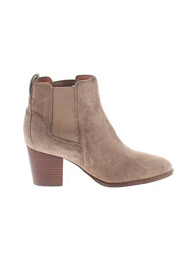 Pre-owned Madewell Ankle Boots In Tan