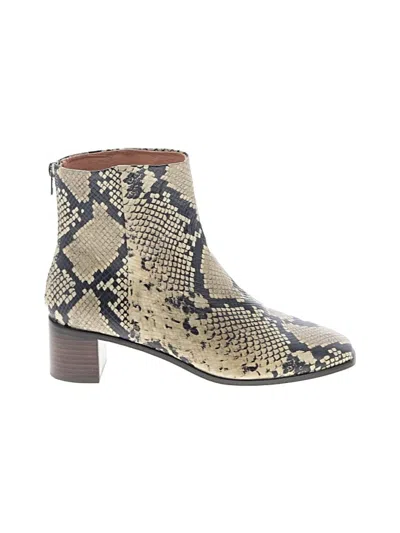 Pre-owned Madewell Ankle Boots In Tan