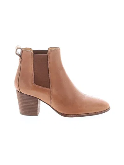 Pre-owned Madewell Ankle Boots In Tan