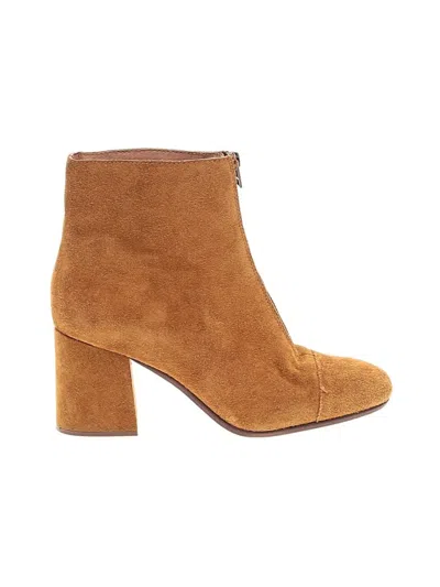 Pre-owned Madewell Ankle Boots In Tan