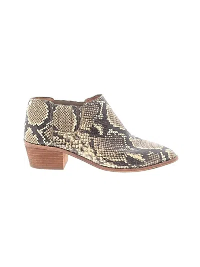 Pre-owned Madewell Ankle Boots In Tan