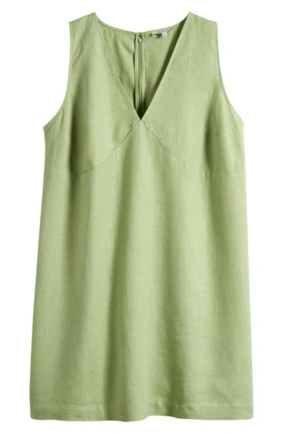 Madewell Ariana Linen Minidress In Seedling