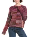 Madewell Arnos Texture Wool & Alpaca-blend Pullover In Purple