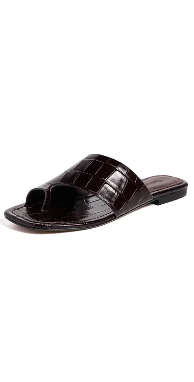 Madewell Ashton Loop Slide Sandals Coffee Bean In Multi
