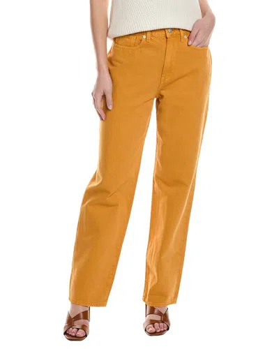 Madewell Baggy Ochre Fresco Straight Jean In Yellow