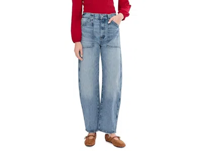 Madewell Balloon Jeans With Military Pockets In Raebrook Wash In Blue
