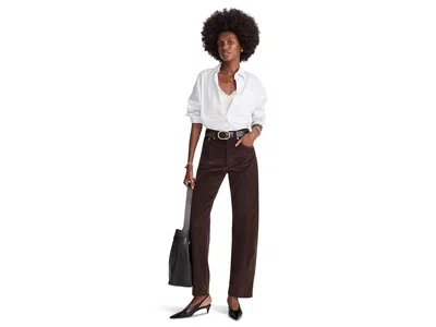 Madewell Balloon Pant In Cord In Brown