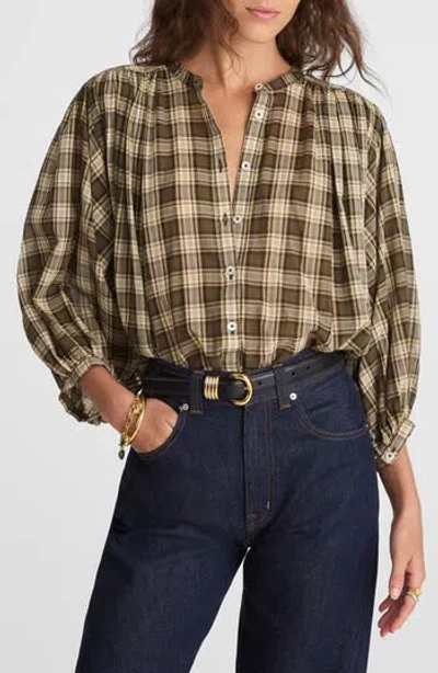 MADEWELL MADEWELL BALLOON SLEEVE COTTON BUTTON-UP TOP