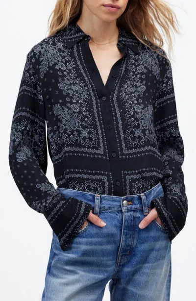 Madewell Relaxed Button-up Shirt In Dark Navy