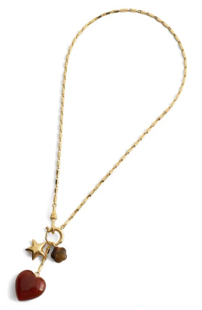 Madewell Bar Watch Chain Charm Necklace In Gold