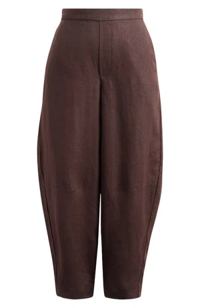 Madewell Barrel Leg Crop Linen Pants