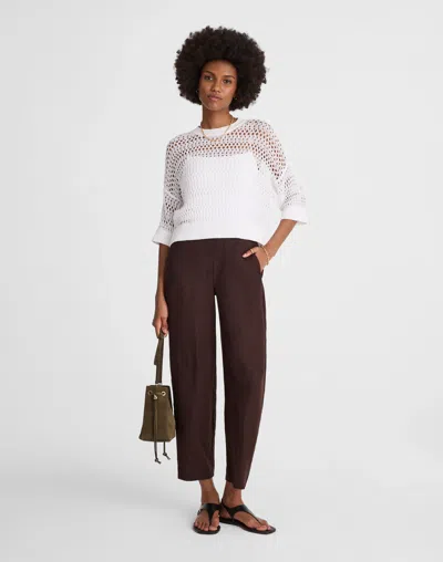 Madewell Barrel-leg Crop Pants In Brown