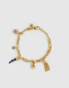 Madewell Beaded Cluster Bracelet In Gold