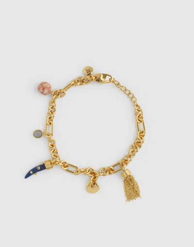 Madewell Beaded Cluster Bracelet In Gold