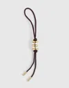 Madewell Beaded Cord Bag Charm In Brown