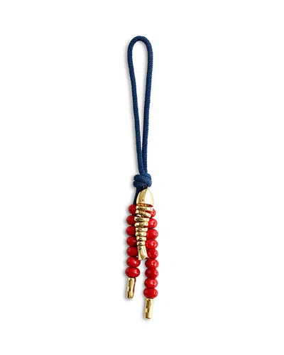 Madewell Beaded Fish Cord Bag Charm In Blue