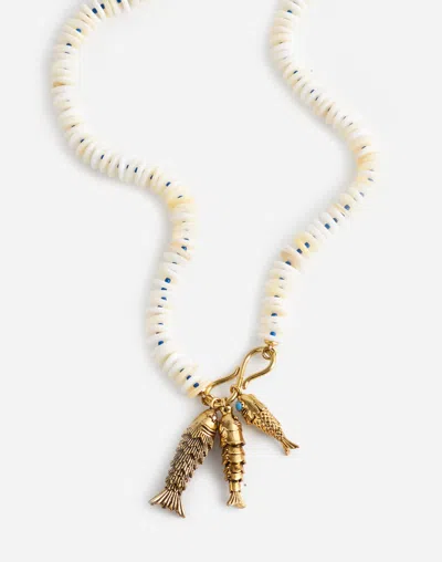 Madewell Beaded Fish Statement Necklace