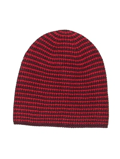 Pre-owned Madewell Beanie Hat In Burgundy