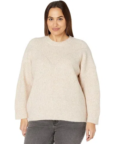 Madewell Belfiore Sweater Women's Ivory Ribbed Oversized Pullover Jdm1090 In White