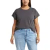 Madewell Bella Cotton Jersey T-shirt In Coal