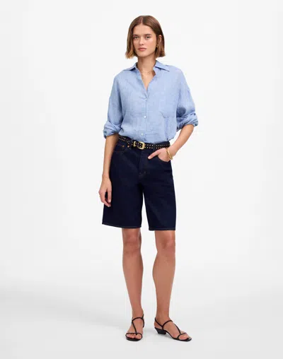 Madewell Bermuda Denim Shorts In Bronxville Wash